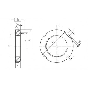 DIN 981 Гайки круглые шлицевые