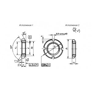 ГОСТ 11871-88 Гайки круглые шлицевые класса точности А
