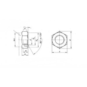 DIN 985 Гайки шестигранные самоконтрящиеся низкие с неметаллическим вкладышем