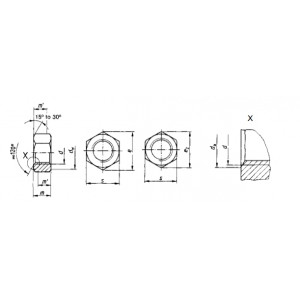 DIN 934 Гайки шестигранные с метрической крупной и мелкой резьбой