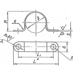 ОСТ 1 76468-76 Скобы одноместные для жесткой фиксации трубопроводов и кабелей