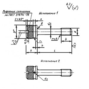 ГОСТ 10344-80 Винты с накатанной головкой невыпадающие класса точности В