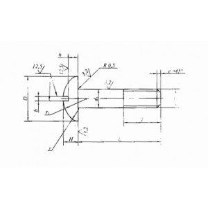 ОСТ 92-0758-72 Винты с плоско-выпуклой головкой