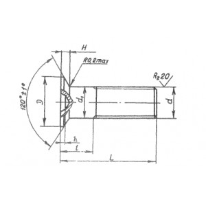 ОСТ 1 11197-73 Винты для постановки в гайки-пистоны с потайной головкой