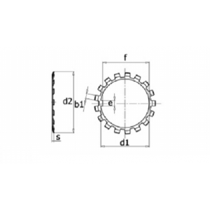 DIN 5406 Шайбы стопорные многолапчатые