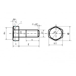 ГОСТ 7798-70 Болты с шестигранной головкой класса точности В