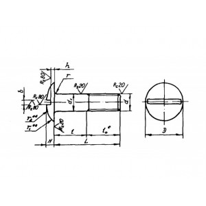 ОСТ 1 31155-80 Болты с плоско-выпуклой головкой и прямым шлицем