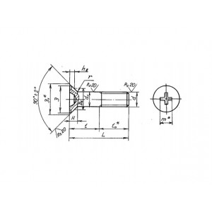 ОСТ 1 31166-80 Болты с потайной головкой ∠90° и крестообразным шлицем